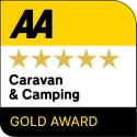 AA caravan and camping 5-star gold award rating