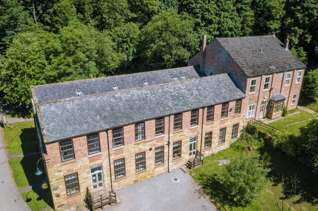 aerial photo of Cote Ghyll Mill (YHA)