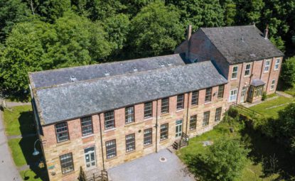 aerial photo of Cote Ghyll Mill (YHA)