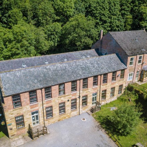 aerial photo of Cote Ghyll Mill (YHA)