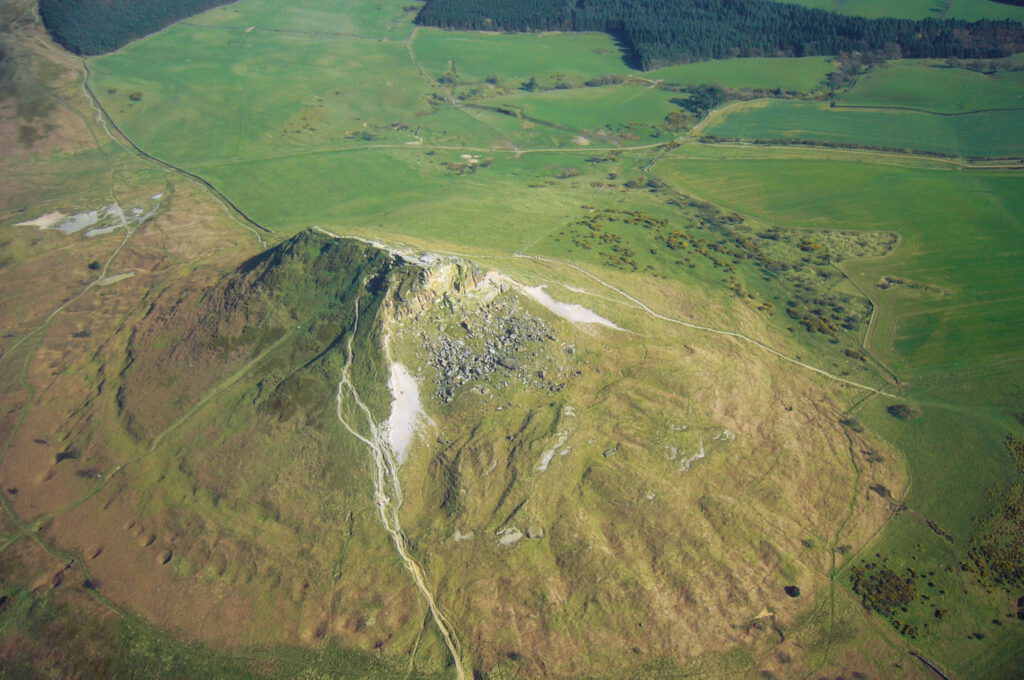 Aerial photo of Roseberry Topping